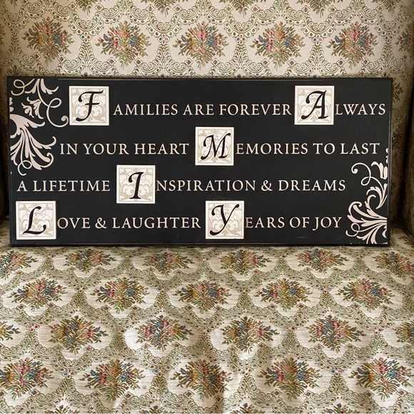 Families Are Forever Wall Decor/ Art with Expressions - Picture 2 of 7